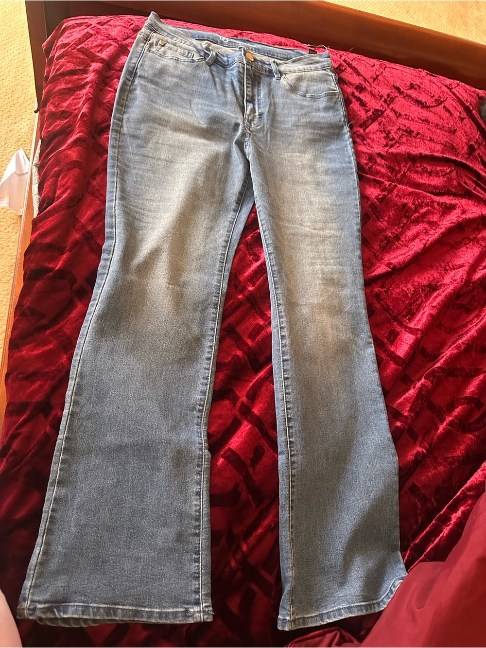 DG2 by Diane Gilman Light Blue Flare Jeans